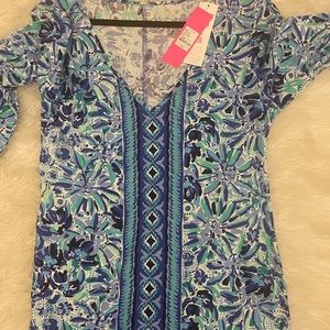 Lilly Pulitzer size Large maxi dress blue new with tags